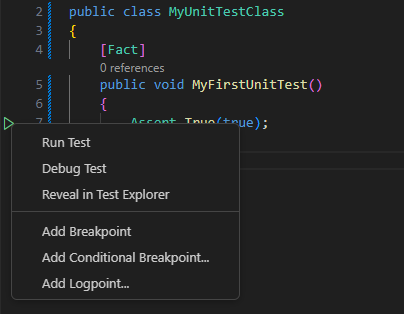 Start Unit Tests right where you write them
