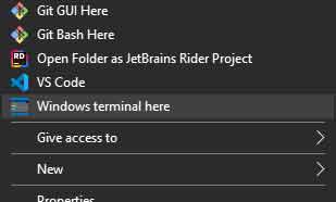 Windows Terminal Context Menu